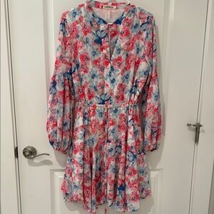 Women’s Floral Dress - Pink and Blue
